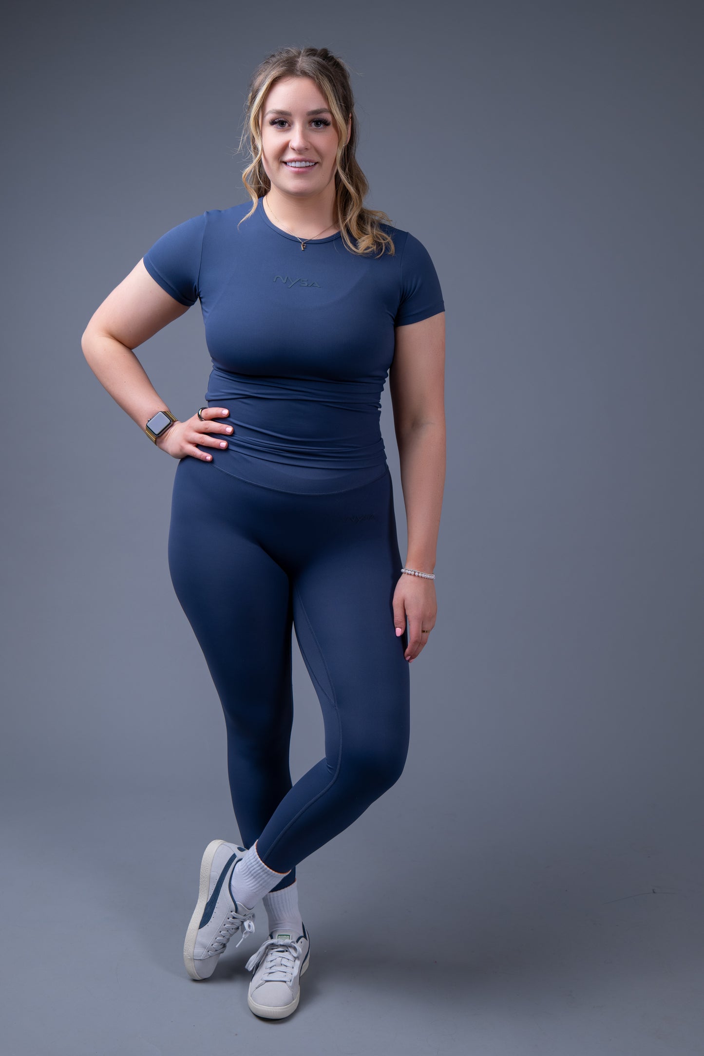 NoTrace Leggings - Pebble Blue
