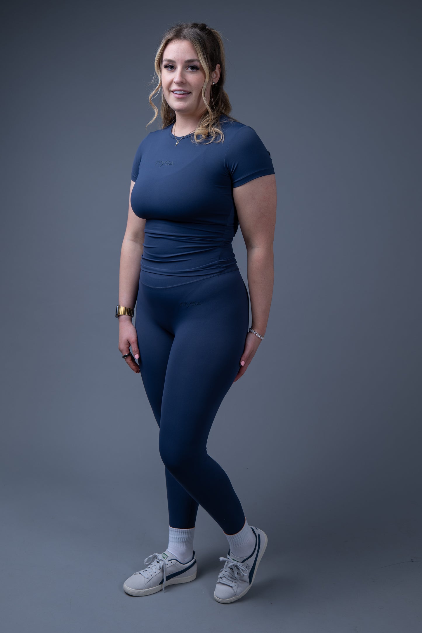 NoTrace Leggings - Pebble Blue
