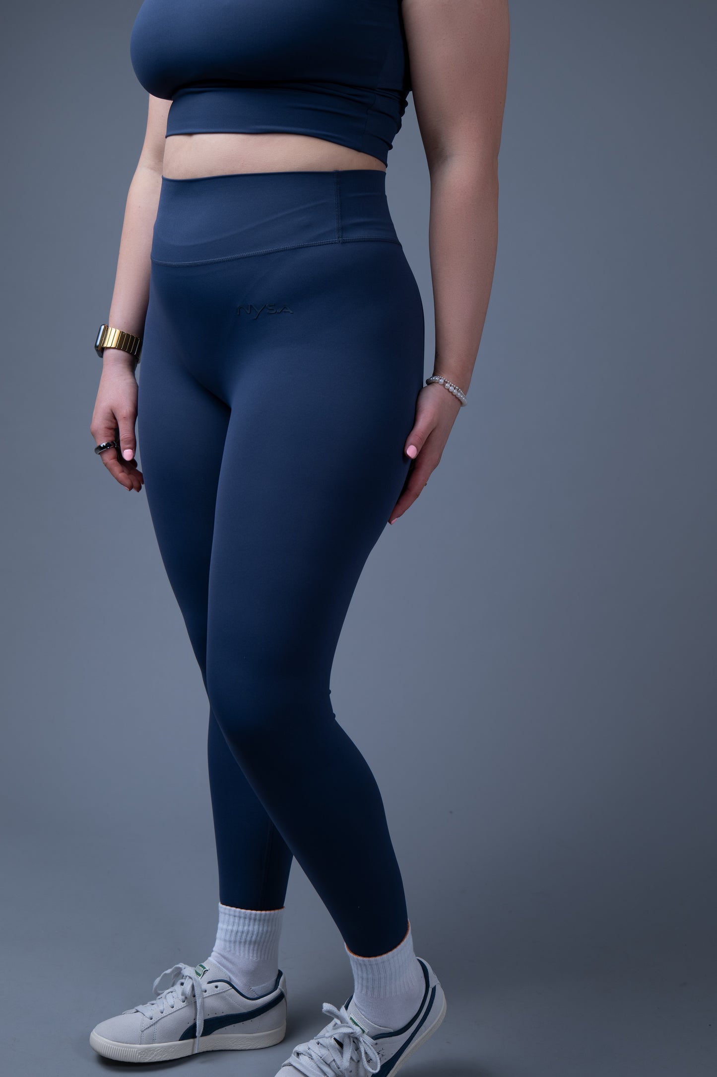 NoTrace Leggings - Pebble Blue