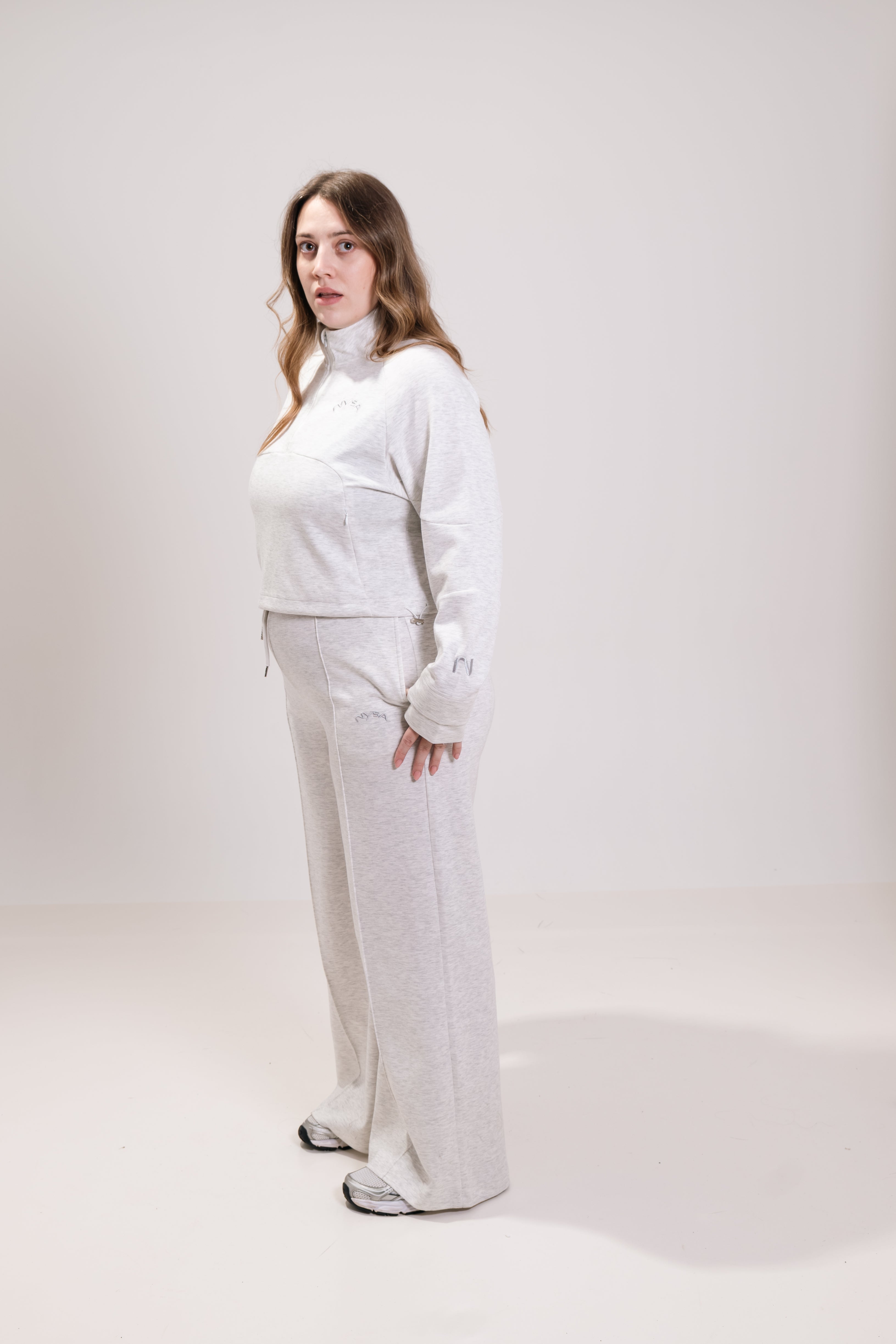 Cropped QTR Zip Track Suit