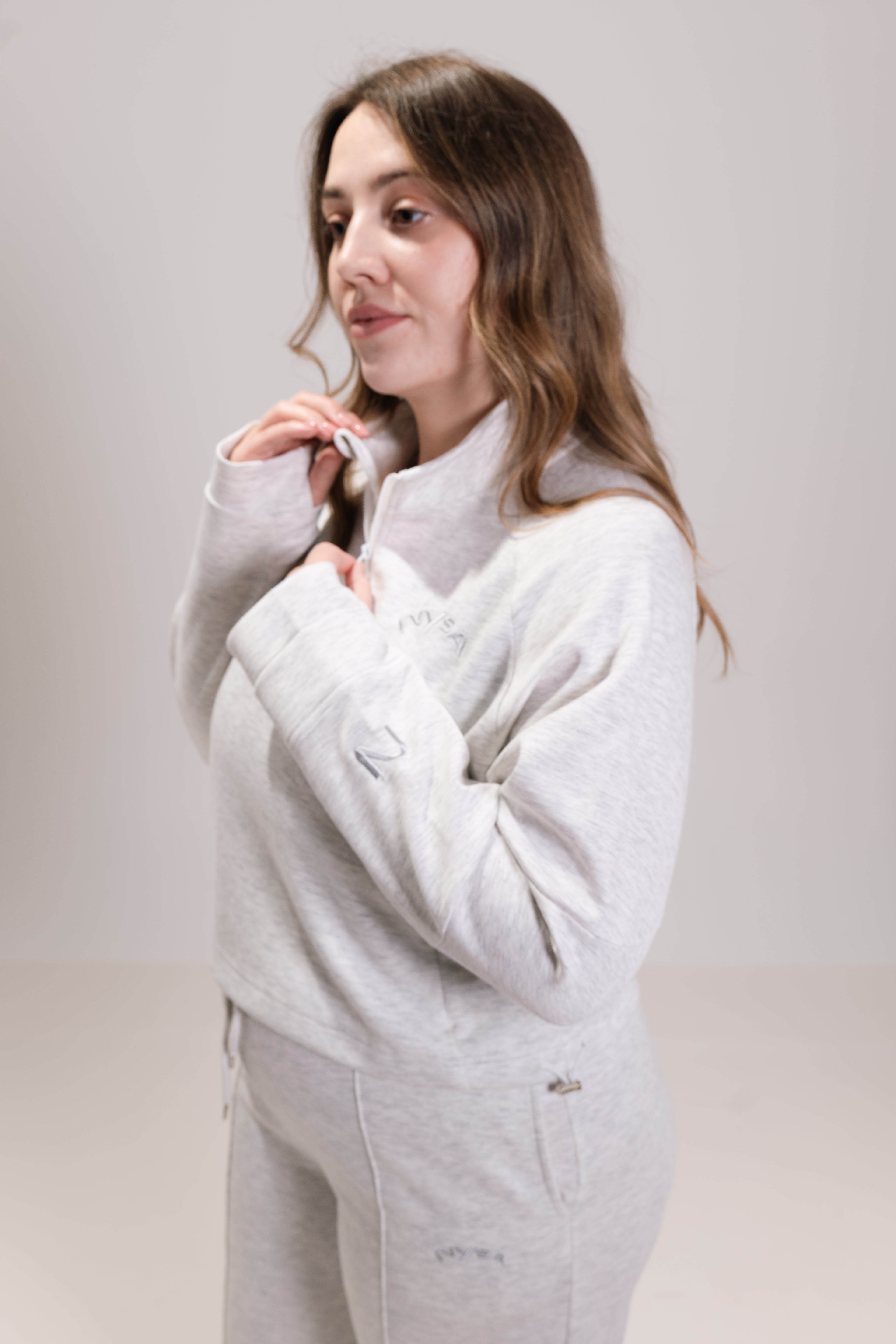 Cropped QTR Zip Track Suit