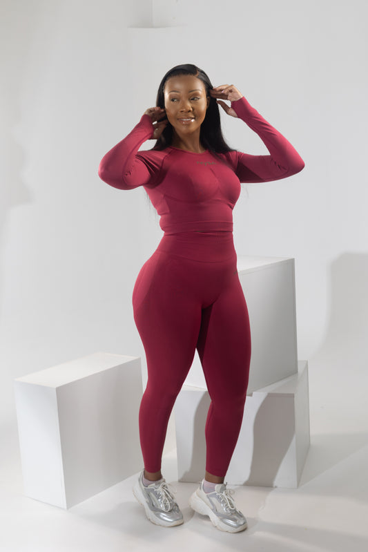 ScrunchLift Bum Contour Leggings - Cherry